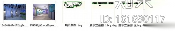 现代风格电脑展示空间是设计CAD施工图（含效果）cad施工图下载【ID:161690117】