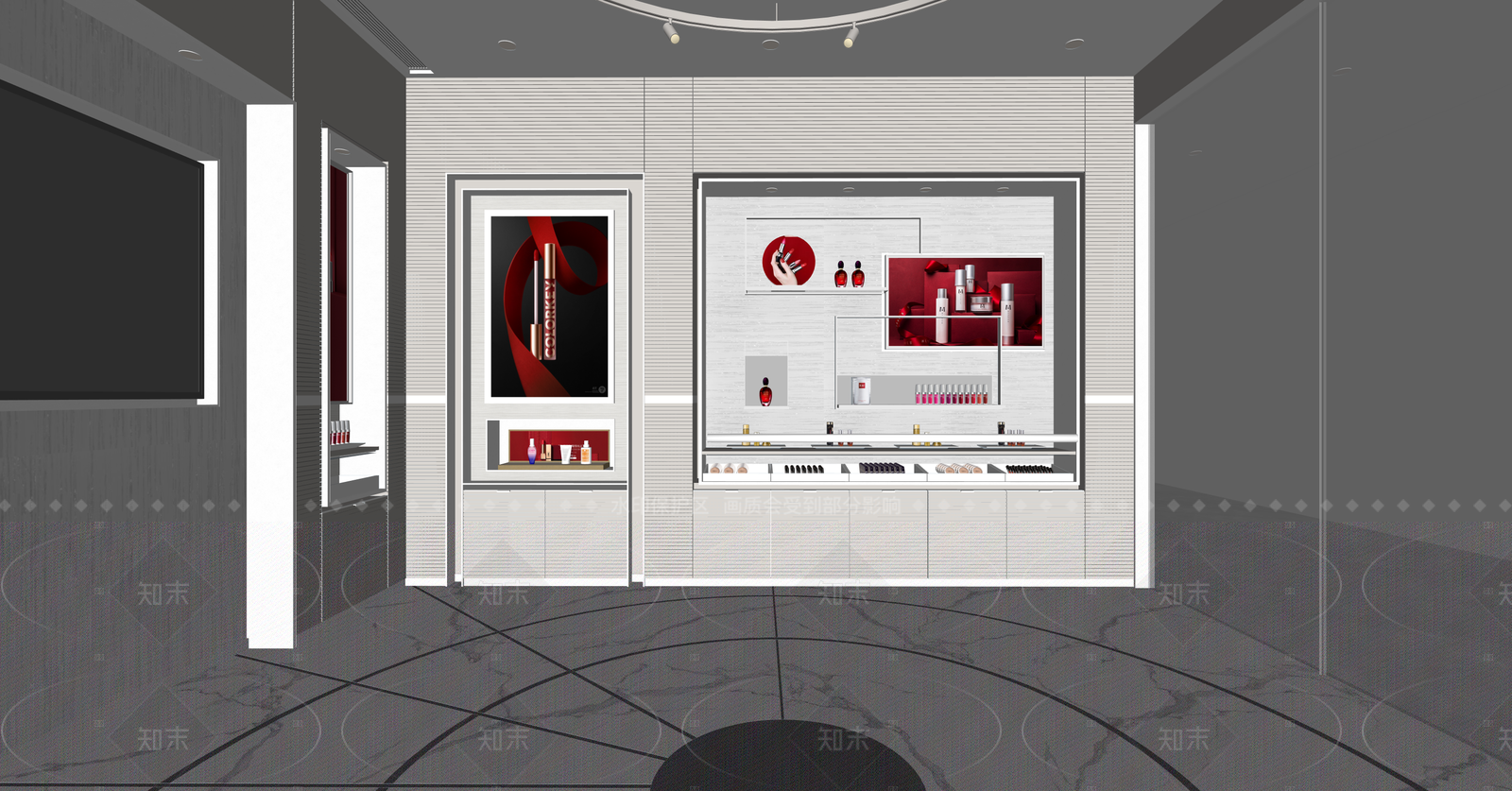 现代美妆店SU模型下载【ID:1215938306】