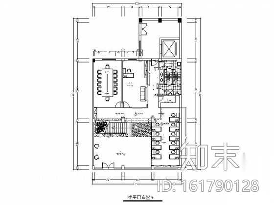 [台州]稳重大气传统中式办公楼室内设计CAD施工图施工图下载【ID:161790128】