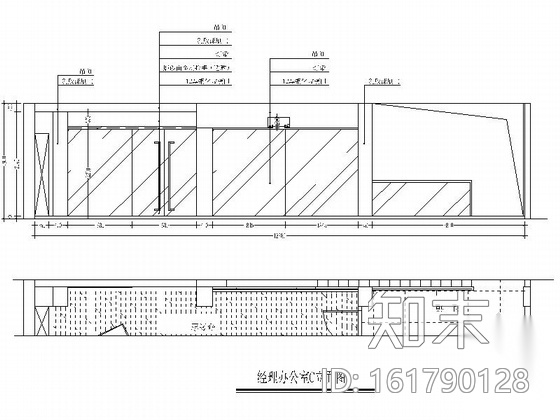 [台州]稳重大气传统中式办公楼室内设计CAD施工图施工图下载【ID:161790128】