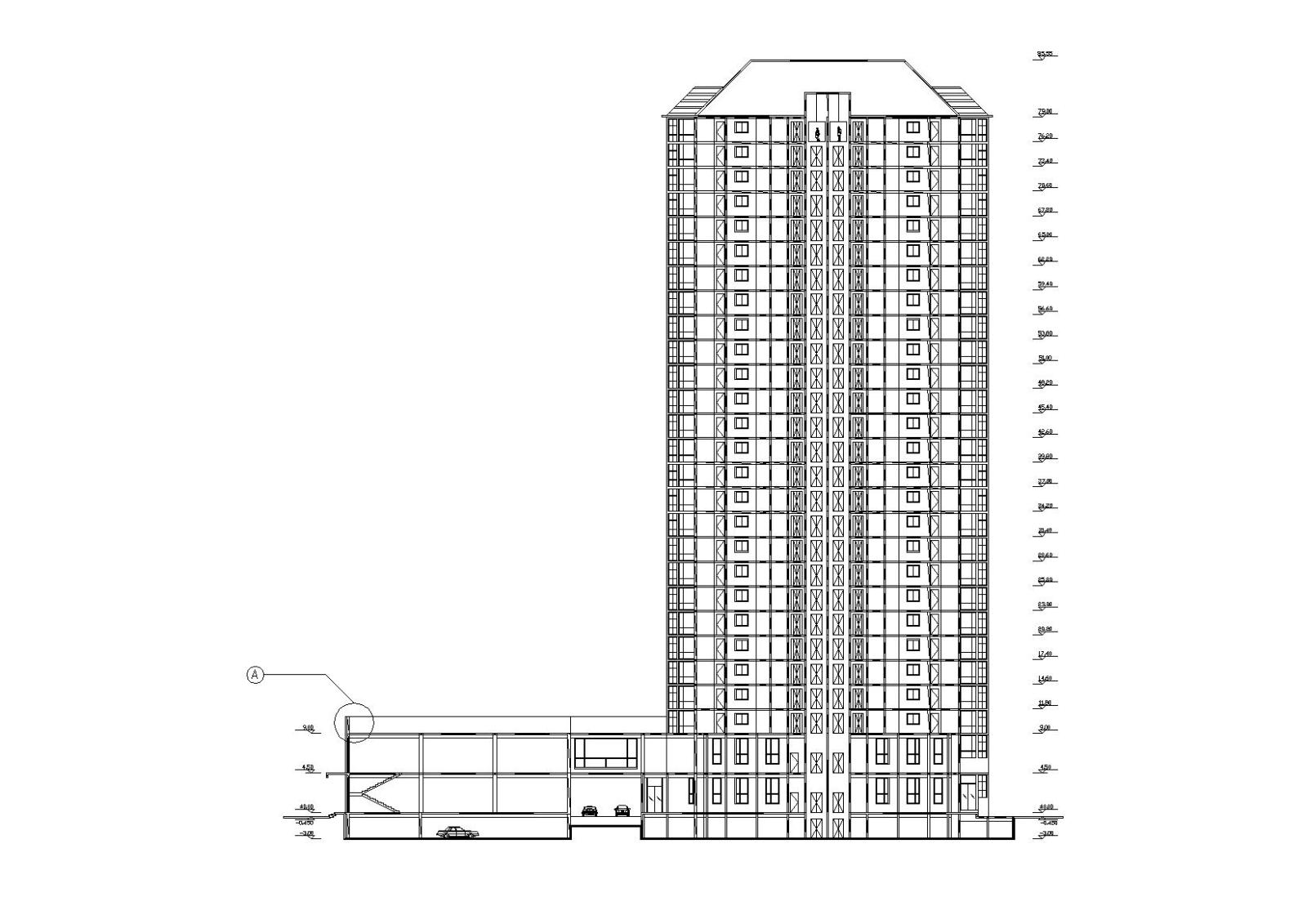 [湖南]长沙华银园高层住宅居住施工图cad施工图下载【ID:149552109】