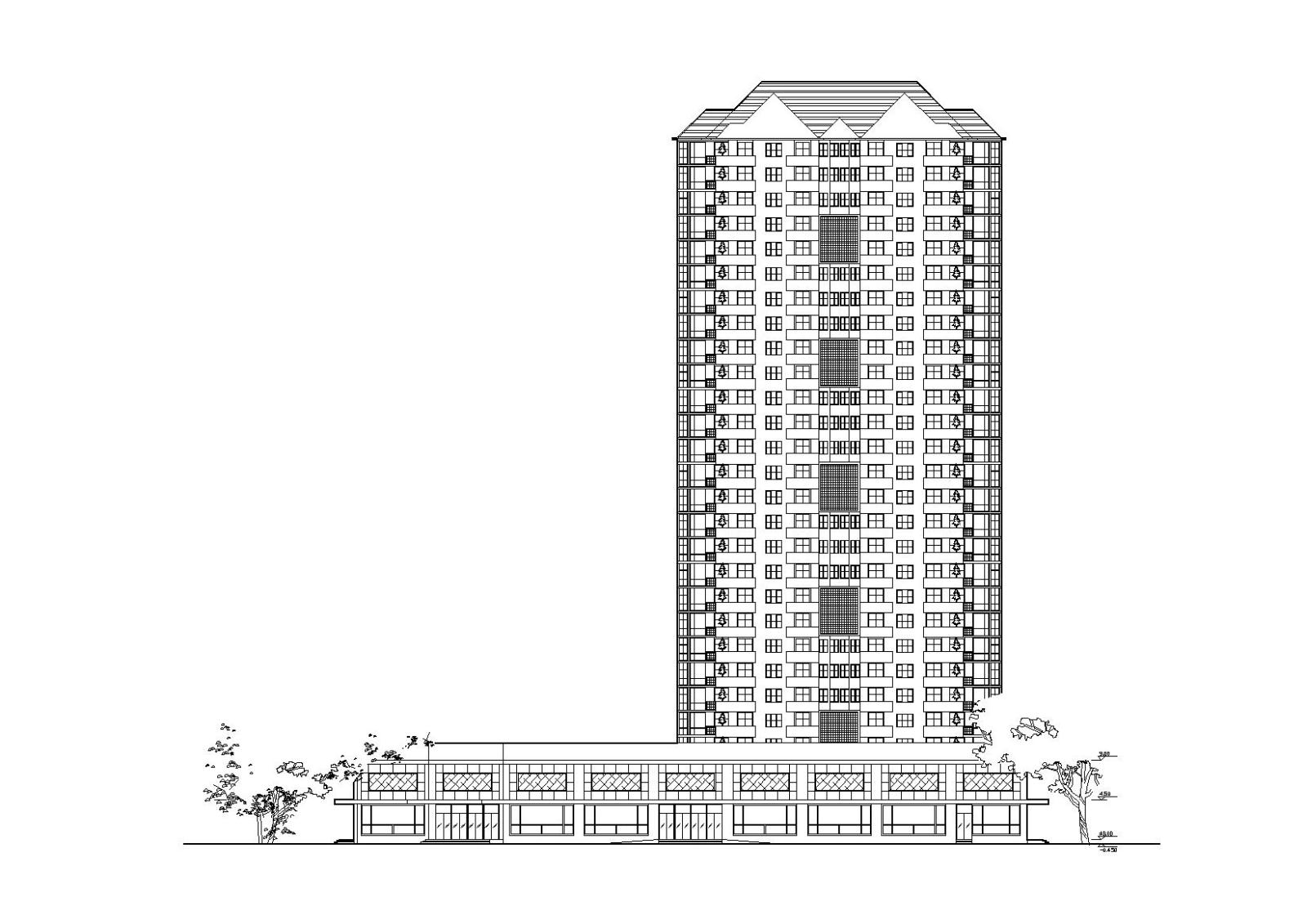 [湖南]长沙华银园高层住宅居住施工图cad施工图下载【ID:149552109】