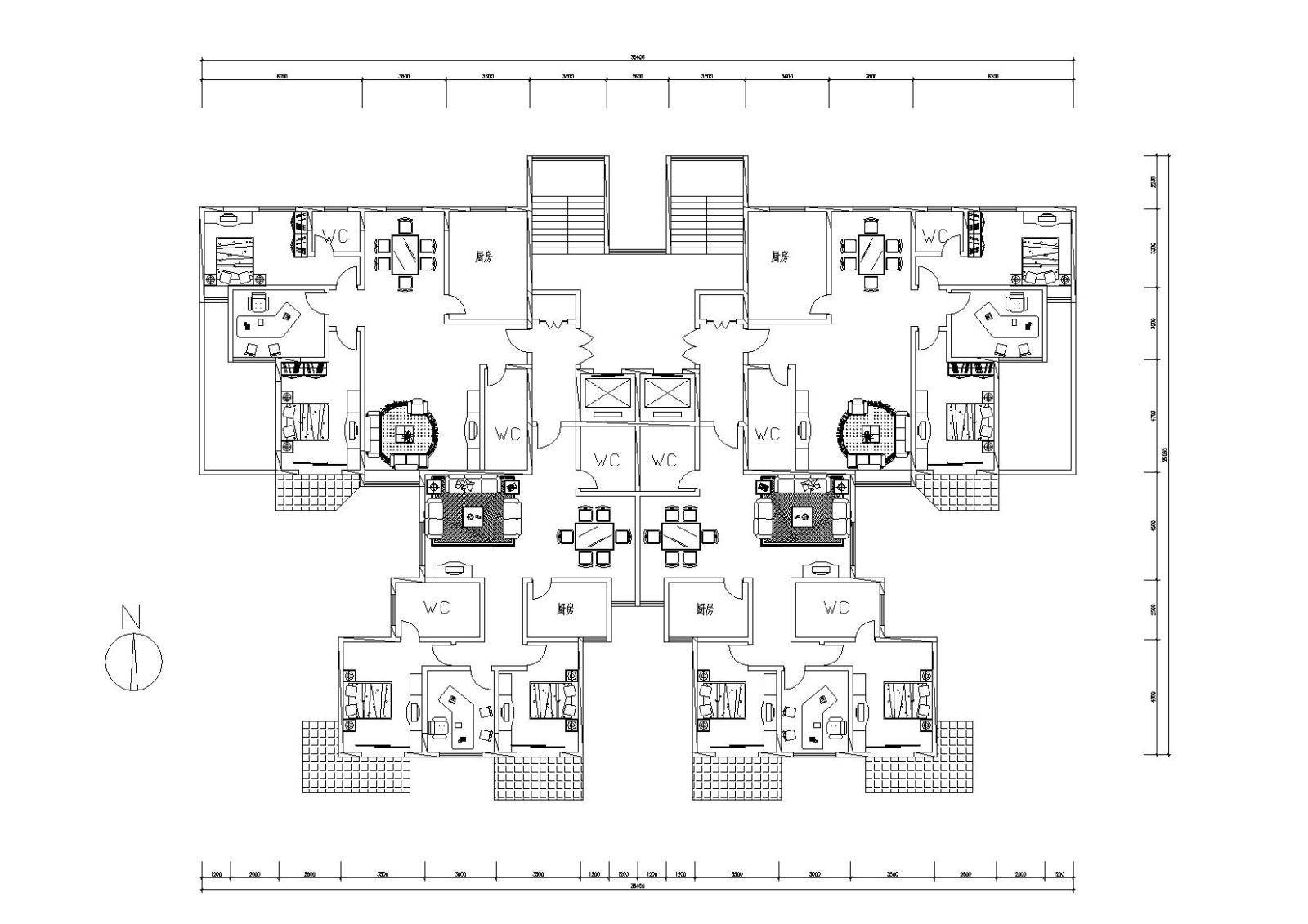 [湖南]长沙华银园高层住宅居住施工图cad施工图下载【ID:149552109】