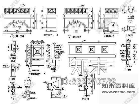 图块/节点欧式别墅露台详图cad施工图下载【ID:832270789】