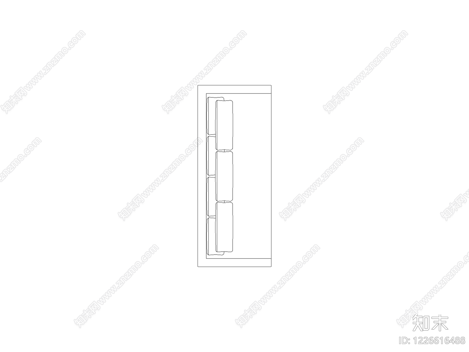 沙发cad施工图下载【ID:1226616488】