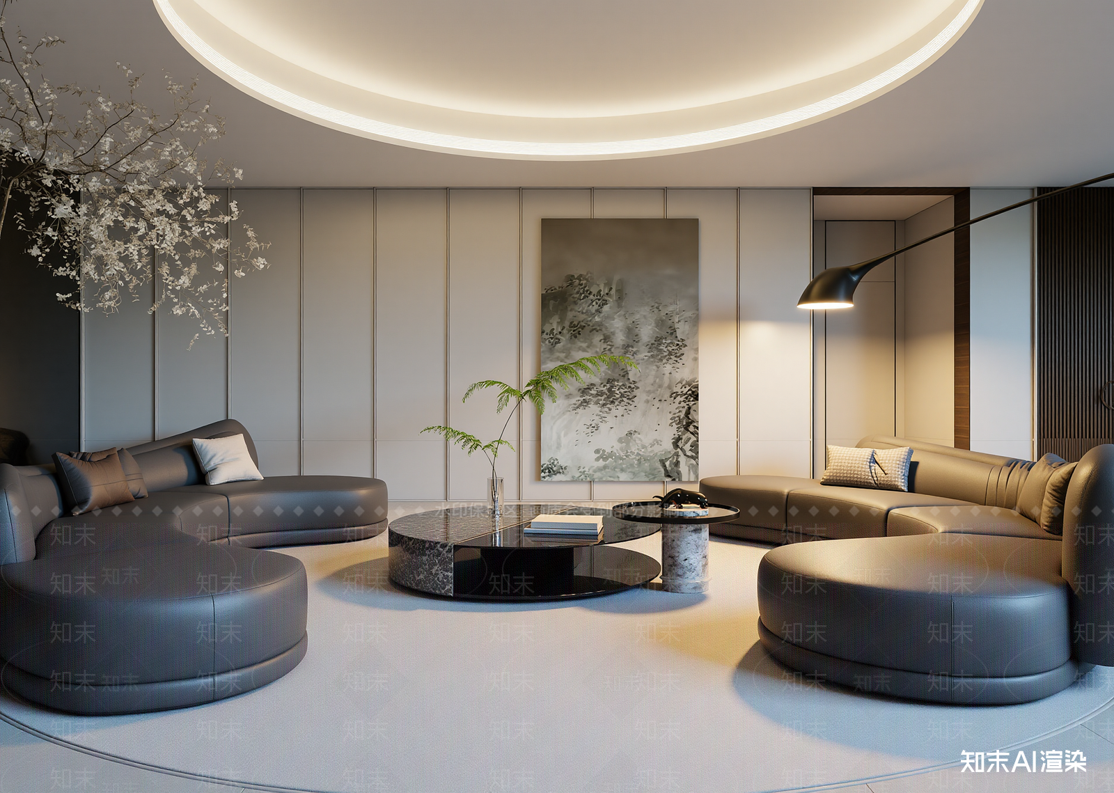 新中式家居客厅3D模型下载【ID:1221950566】