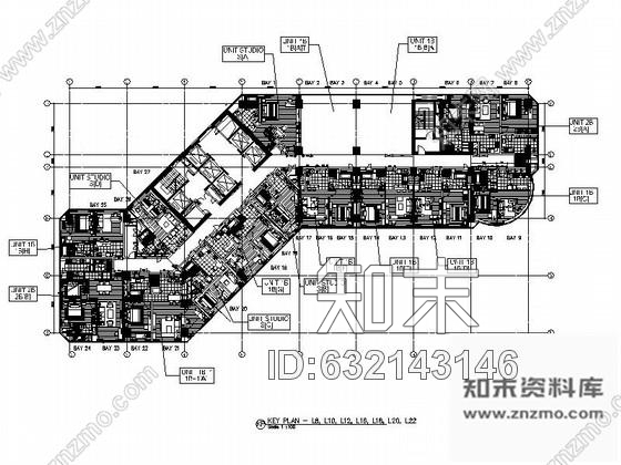 施工图广东黄金地段国际酒店服务式公寓室内装修施工图cad施工图下载【ID:632143146】