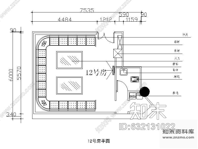 施工图某夜总会包间装修图含效果cad施工图下载【ID:632131022】