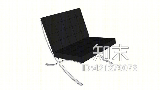 巴塞罗那椅SU模型下载【ID:421279078】