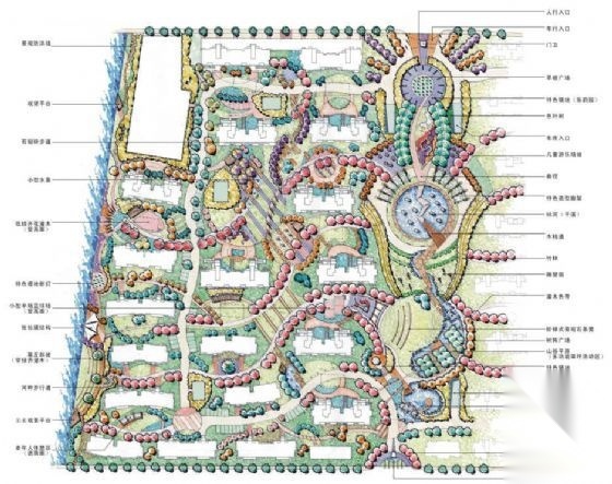 [上海]居住区景观概念设计方案施工图下载【ID:161111172】