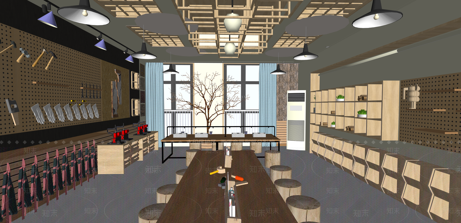 现代手工坊SU模型下载【ID:1215208463】