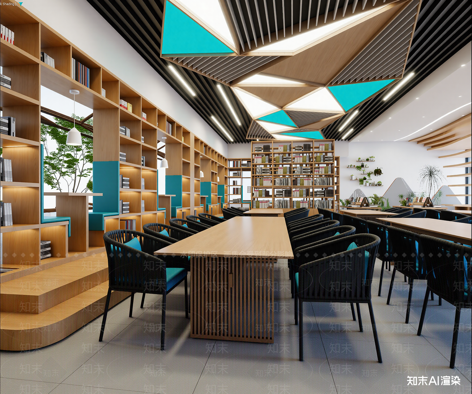 现代图书馆3D模型下载【ID:1213924894】