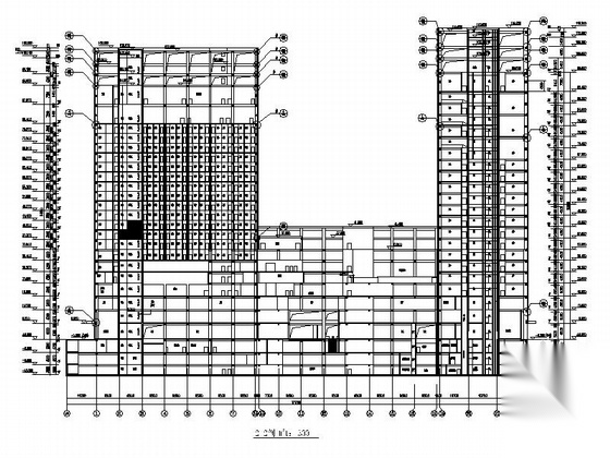 [广东]二十二层现代风格酒店建筑施工图（知名设计院）cad施工图下载【ID:167241114】