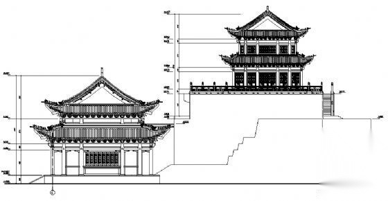 某寺大雄宝殿建筑施工图cad施工图下载【ID:160729156】