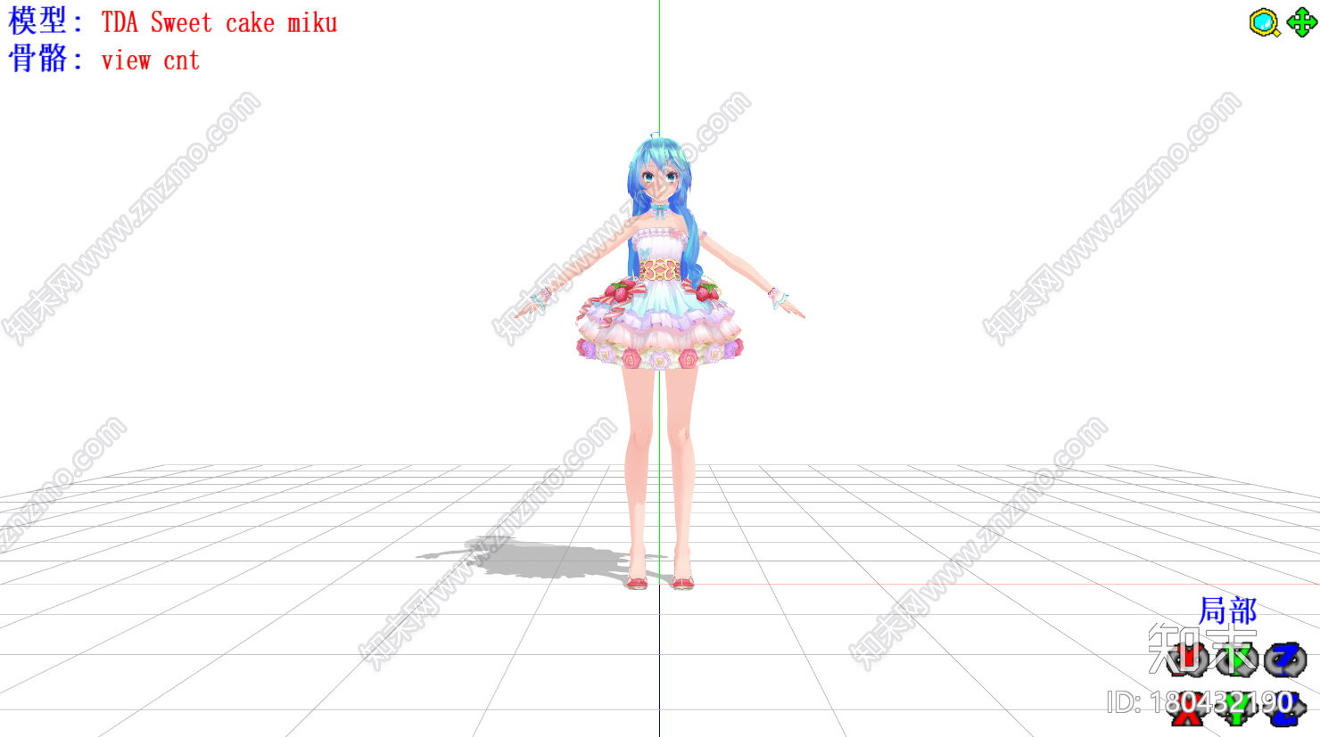 初音未来甜心蛋糕裙mmd模型下载【ID:180432190】