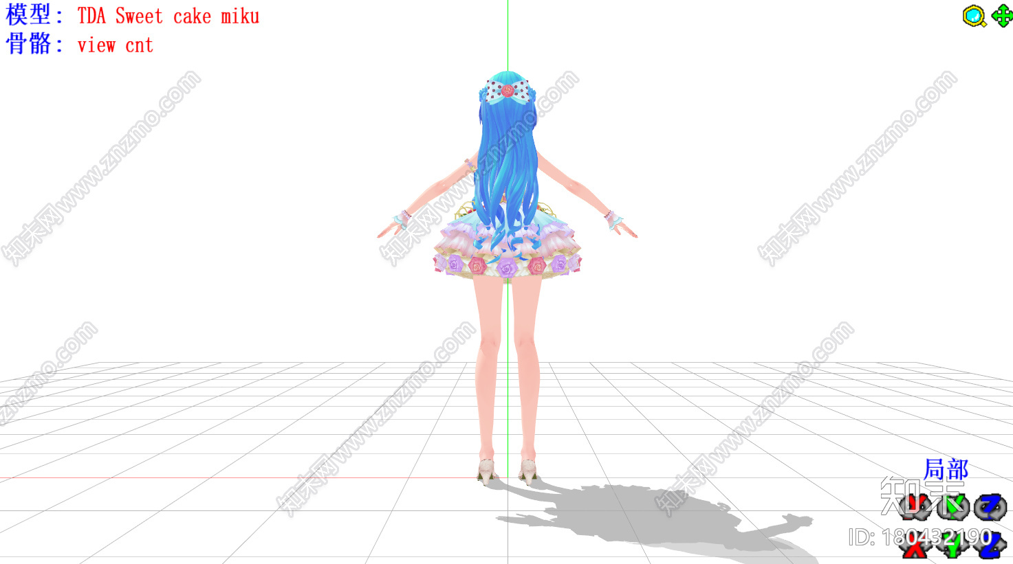 初音未来甜心蛋糕裙mmd模型下载【ID:180432190】