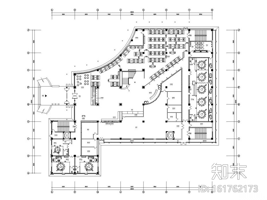 [天津]新中式风格酒楼内部装修全套施工图施工图下载【ID:161762173】