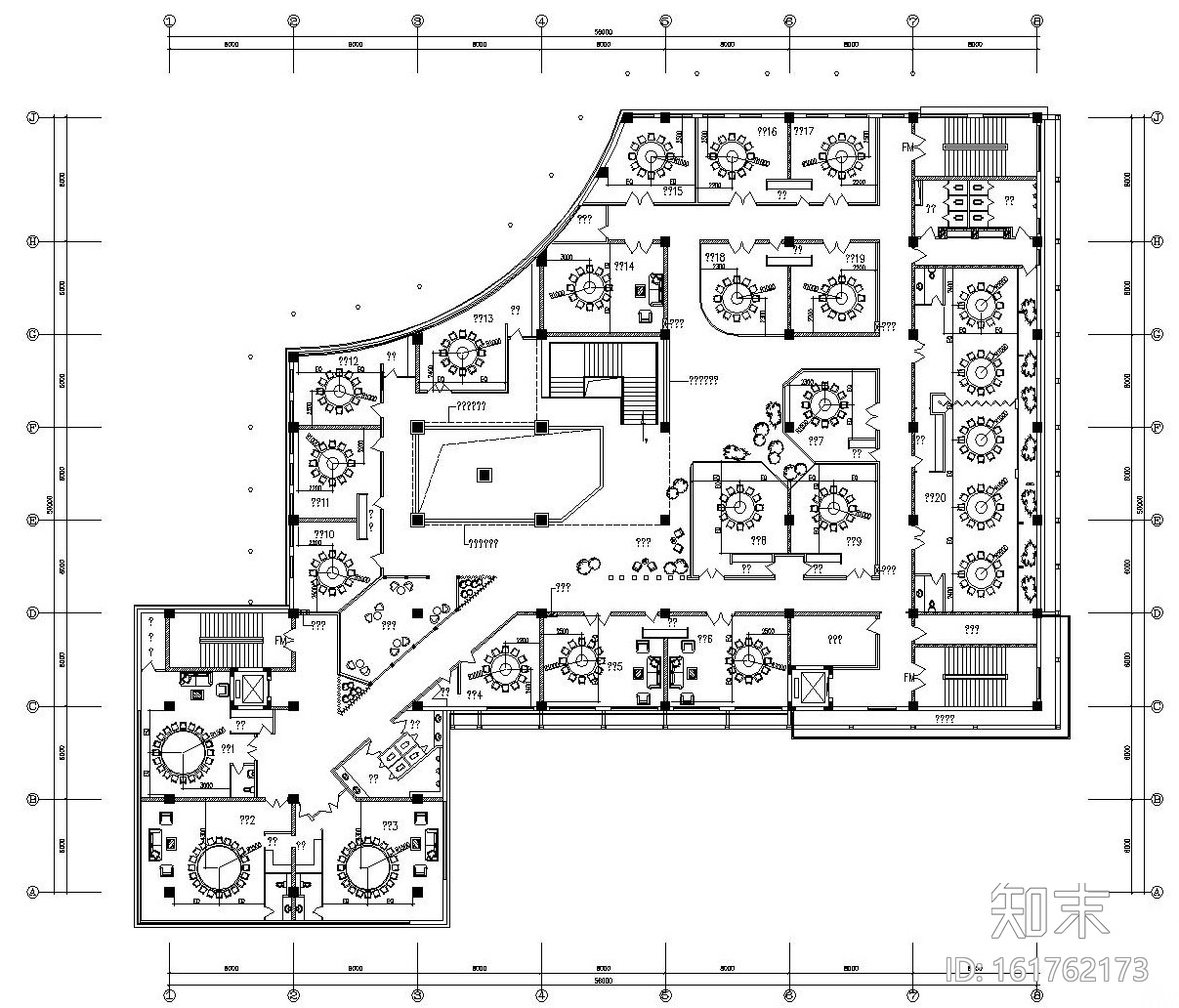 [天津]新中式风格酒楼内部装修全套施工图施工图下载【ID:161762173】