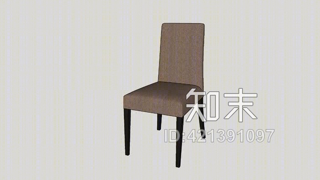 宜家Hyrkkdar椅子，棕色黑色，丹斯伯中棕色SU模型下载【ID:421391097】