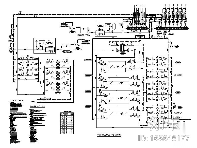 空调冷热源系统原理图cad施工图下载【ID:165648177】