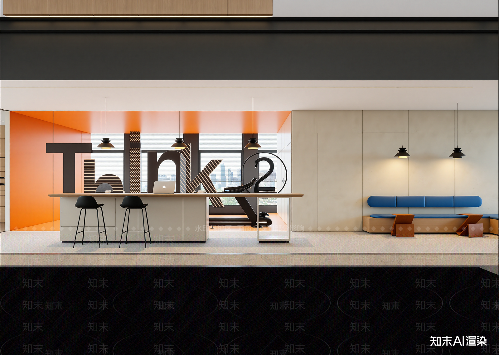 现代办公大厅3D模型下载【ID:1215111343】