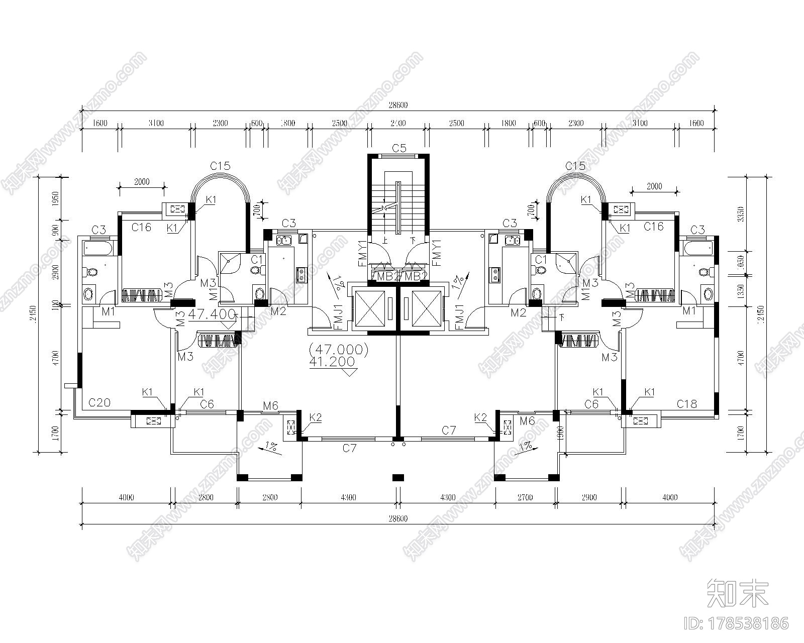 精品豪华欧式风格六居室样板间室内装修施工图（含效果）cad施工图下载【ID:178538186】