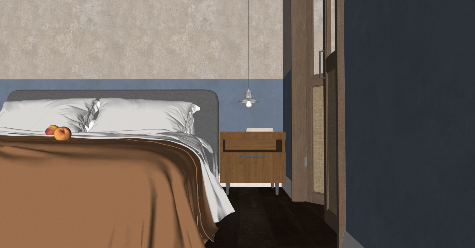 侘寂家居卧室SU模型下载【ID:1215936603】