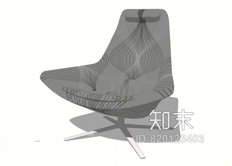 办公休闲椅子SU模型下载【ID:820123403】