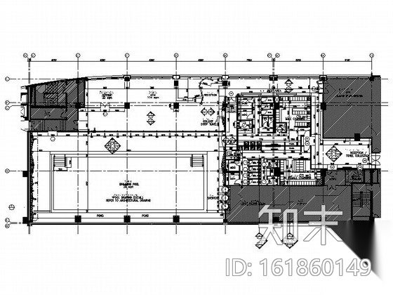 [上海]5星级豪华高档酒店休闲区CAD施工图施工图下载【ID:161860149】
