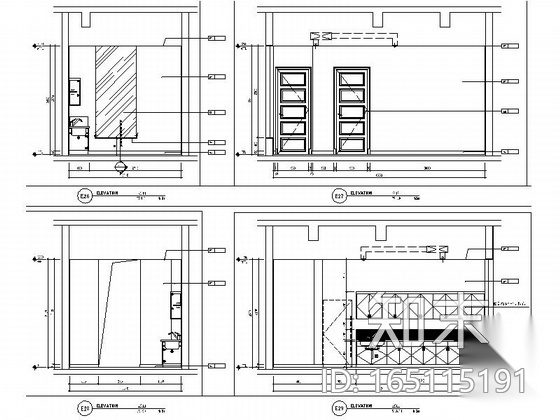 [浙江]50个亿精品别墅区现代风格售楼处室内装修设计施工...cad施工图下载【ID:165115189】