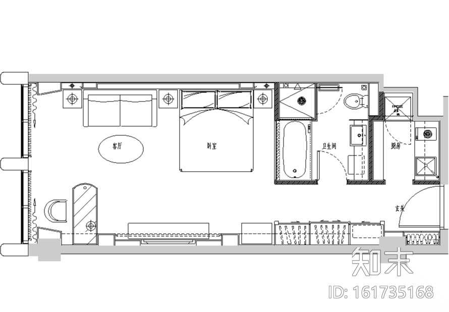 [浙江]龙禧中心酒店式公寓设计施工图（附效果图）施工图下载【ID:161735168】