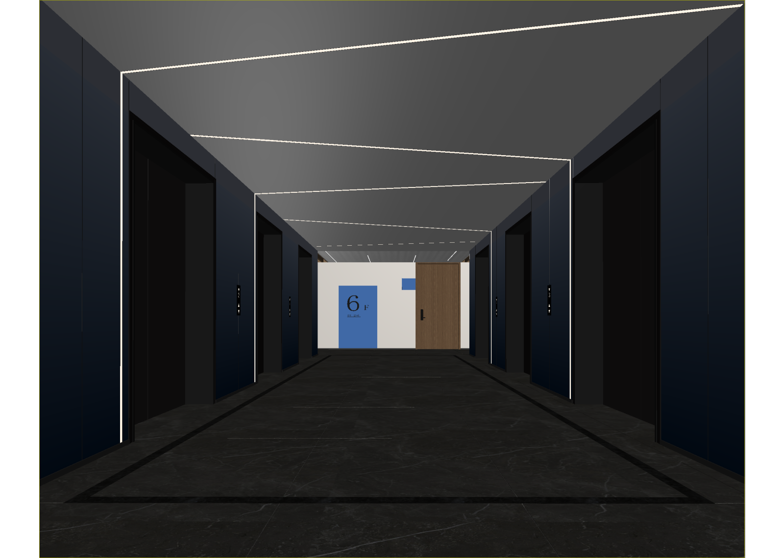 现代走廊3D模型下载【ID:1214774520】