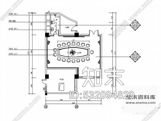 施工图知名酒店客房区会议室装饰施工图cad施工图下载【ID:532094829】