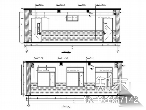 [原创]现代风格小学室内设计装修施工图（含高清效果cad施工图下载【ID:164837142】