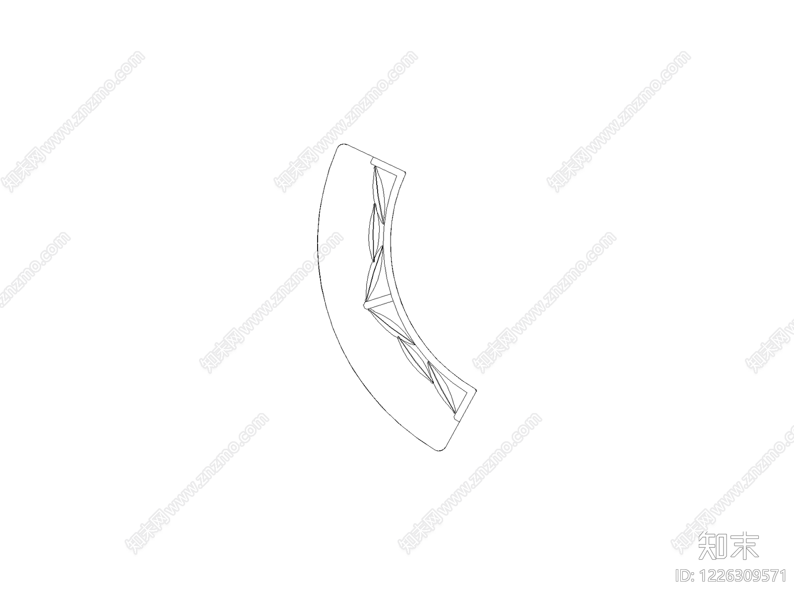 装饰线条cad施工图下载【ID:1226309571】