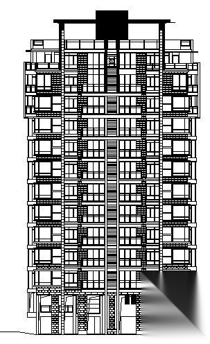 某十二层住宅楼建筑设计方案图cad施工图下载【ID:149847196】