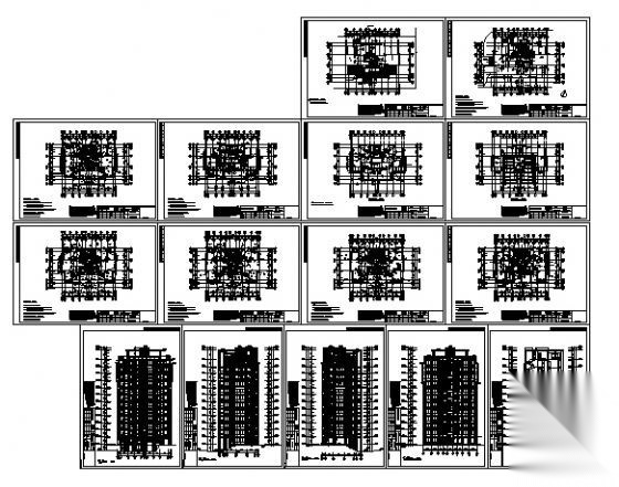 某十二层住宅楼建筑设计方案图cad施工图下载【ID:149847196】