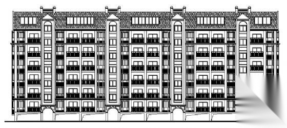 某住宅小区——2号住宅楼单体建筑方案图cad施工图下载【ID:149849165】