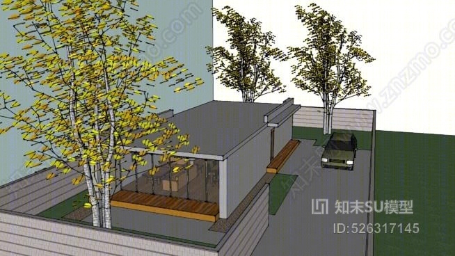 小摩登住宅SU模型下载【ID:526317145】