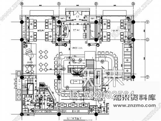施工图主题餐厅餐饮空间装修CAD设计图含效果cad施工图下载【ID:532002564】
