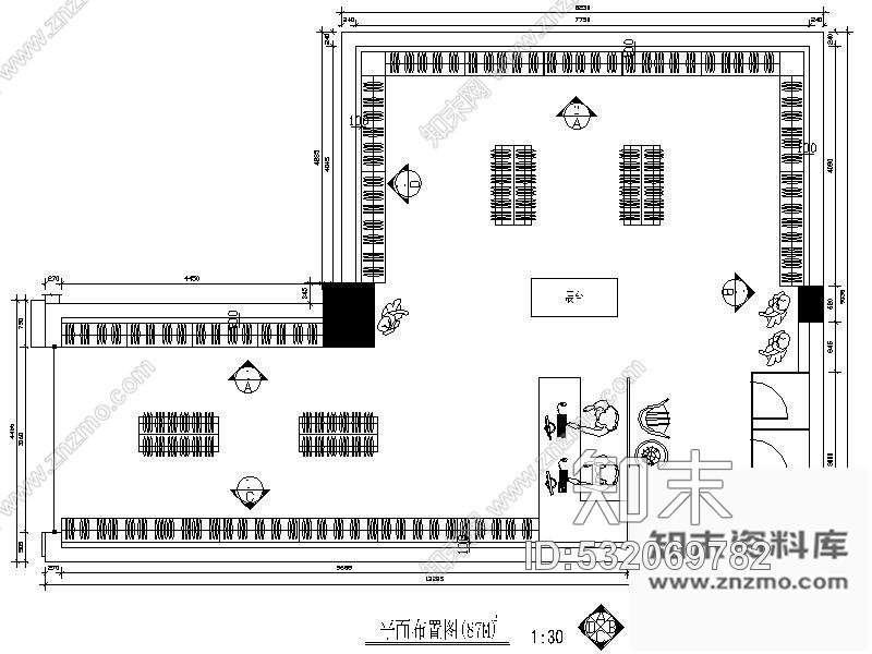 施工图某服装专卖店装修图cad施工图下载【ID:532069782】