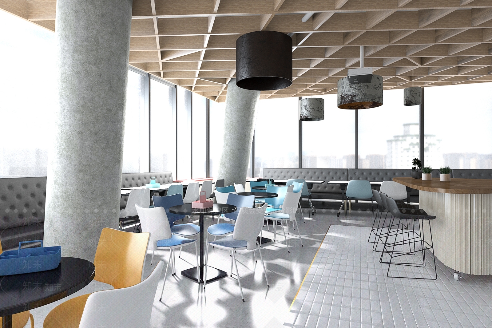 Roy-David设计北欧办公室茶水间3D模型下载【ID:187824130】