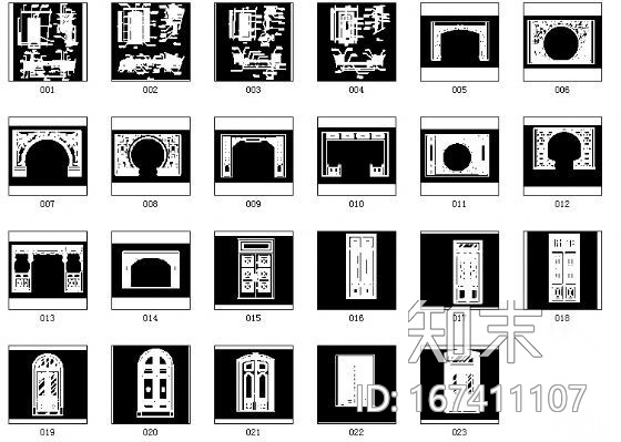 CAD门的图库cad施工图下载【ID:167411107】