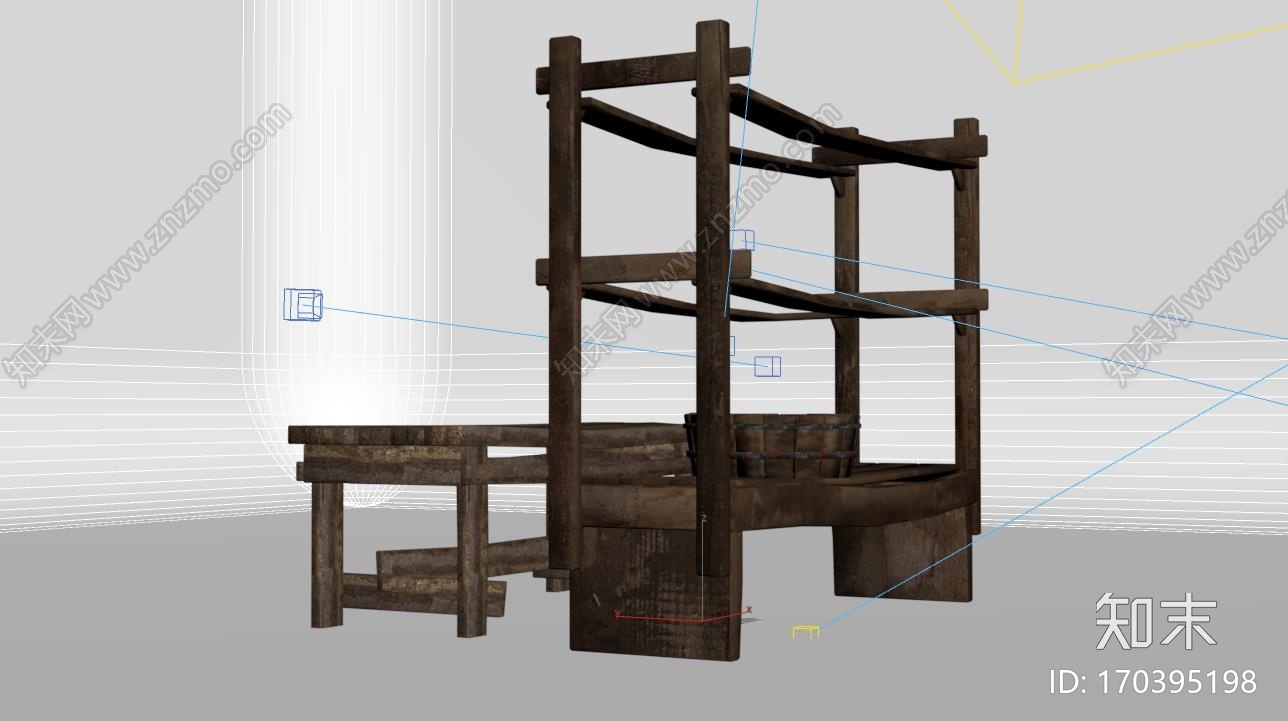 木凳子木架子3D模型CG模型下载【ID:170395198】