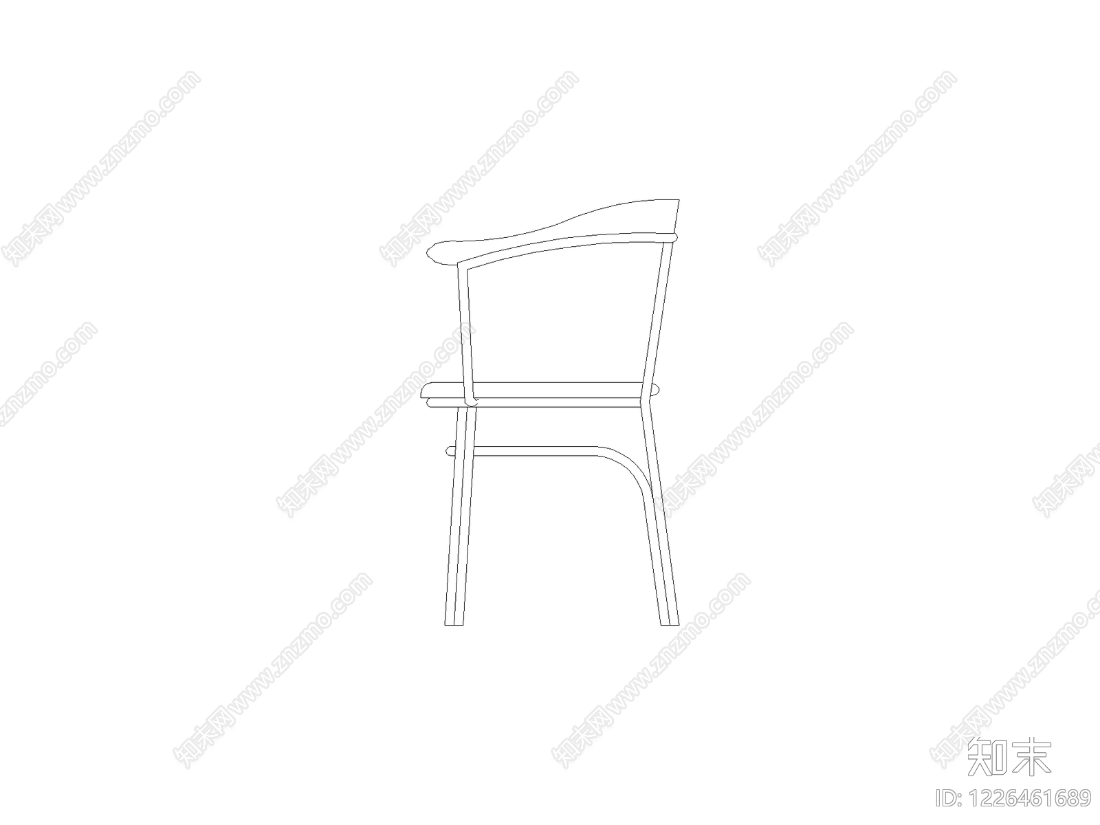 椅子cad施工图下载【ID:1226461689】