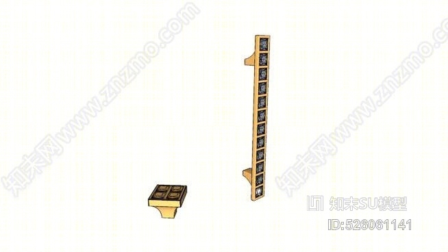 柜门把手SU模型下载【ID:526061141】