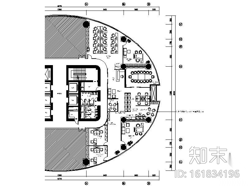 [上海]某公司办公室装修图cad施工图下载【ID:161834196】