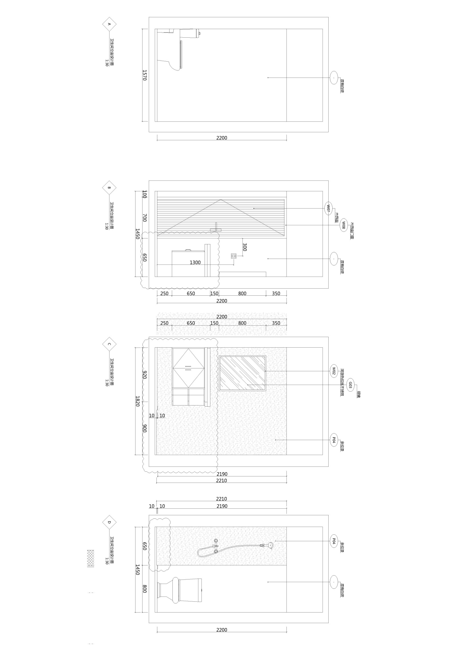 民宿-上海城家客房户型施工图+效果图施工图下载【ID:160501177】