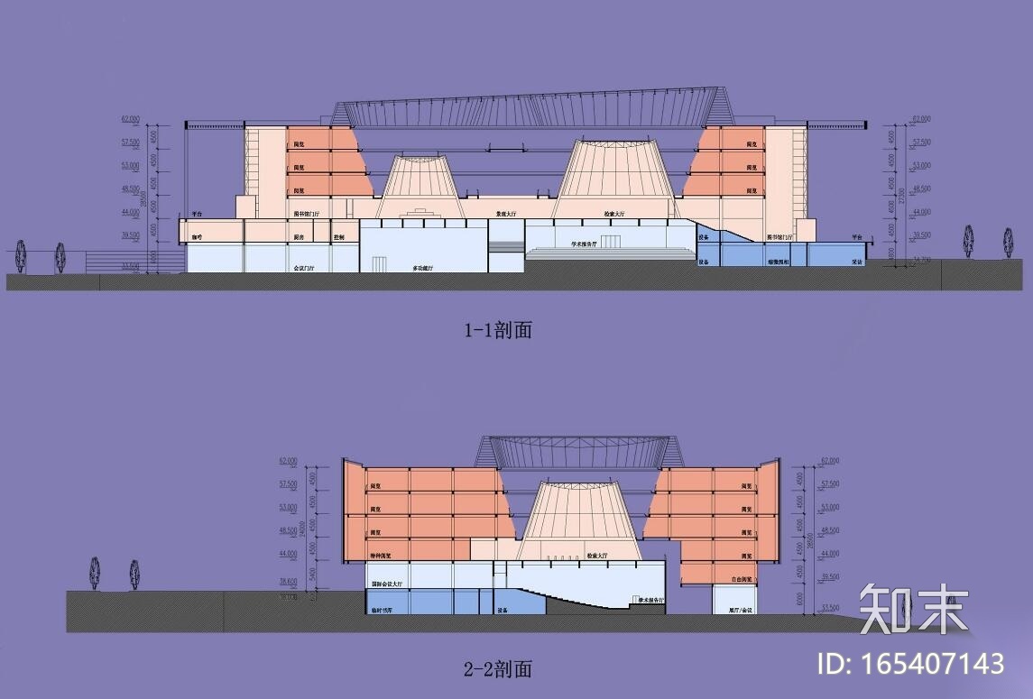 [辽宁]东北财经大学图书馆建筑方案文本cad施工图下载【ID:165407143】