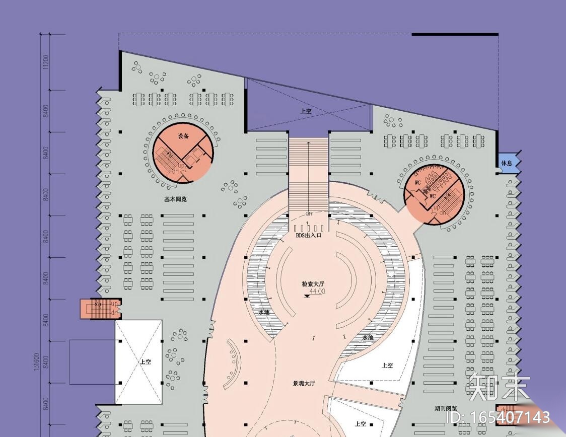 [辽宁]东北财经大学图书馆建筑方案文本cad施工图下载【ID:165407143】